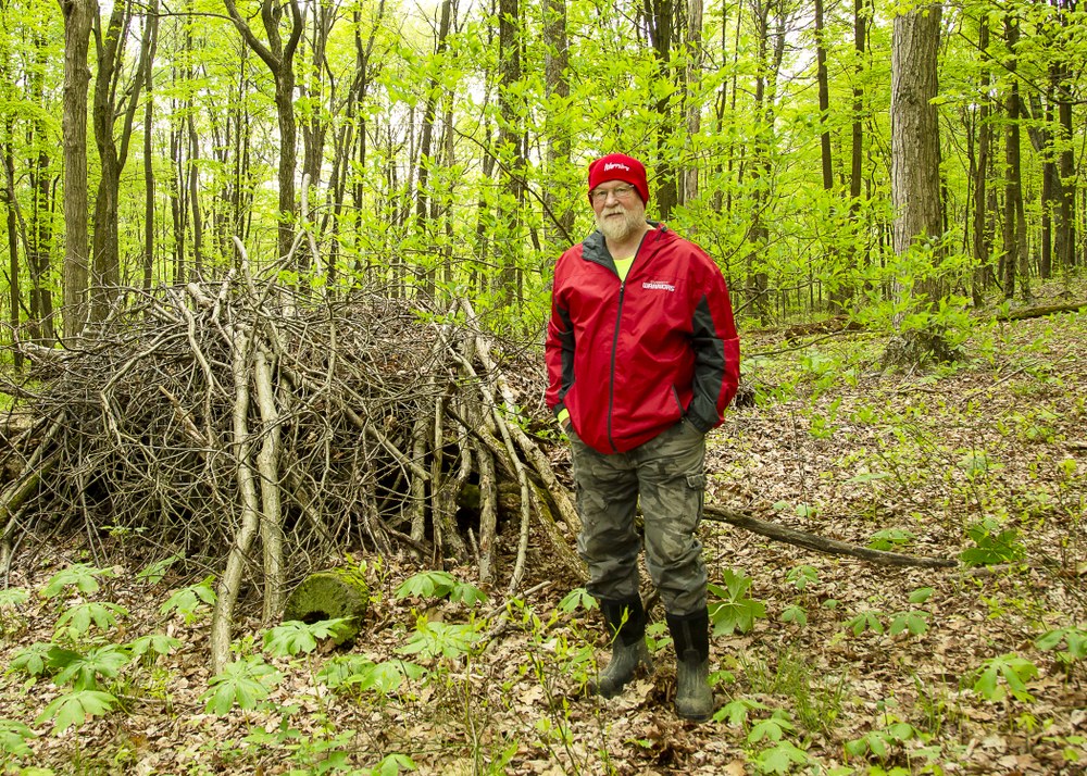 Brush piles can provide den sites, cover for small mammals, and may be used for breeding, feeding, and resting. Photo by Laura Jackson, PA Forest Steward