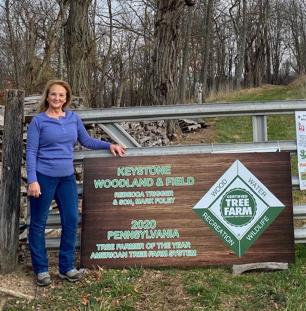 Rebecca Trigger, winner of the 2020 PA Outstanding Tree Farmer of the Year