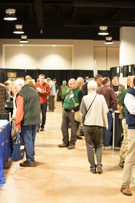 Guests browsing the Conference exhibit hall
