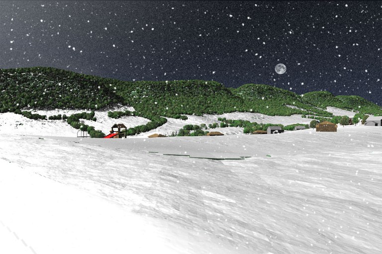 Houtz Lane Snowing