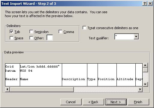 Text Import Wizard 2