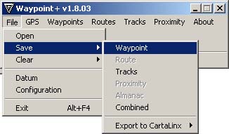 Waypoint File Save