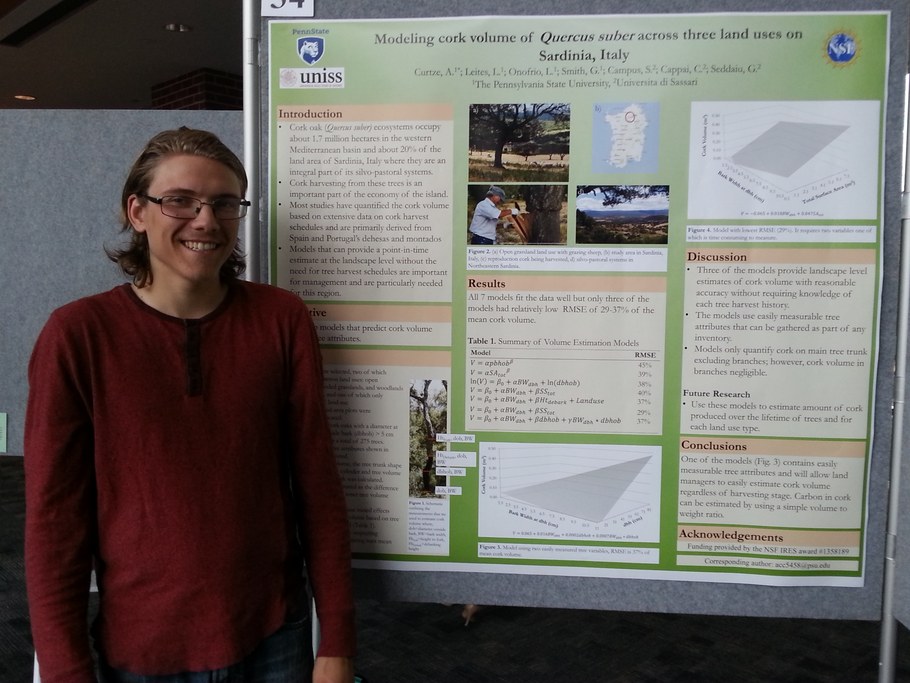 Alex presenting his research at the Gamma Sigma Delta Research Expo, Penn State
