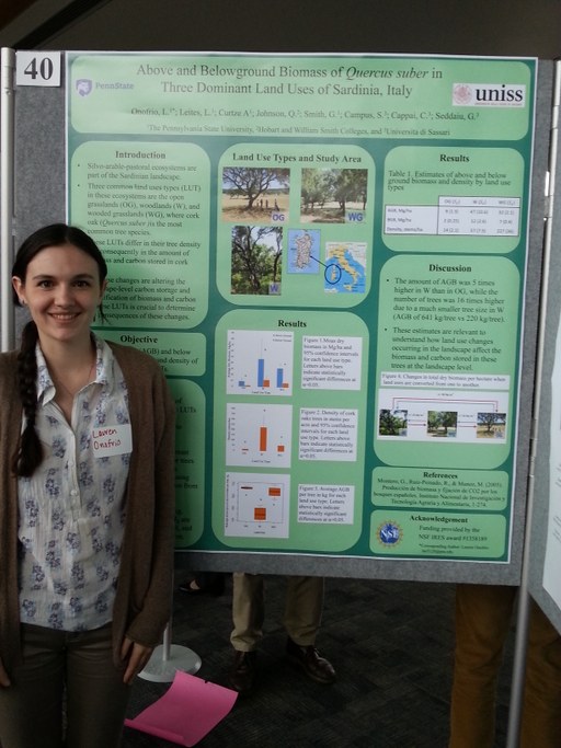 Lauren presenting her research at the Gamma Sigma Delta Research Expo, Penn State University