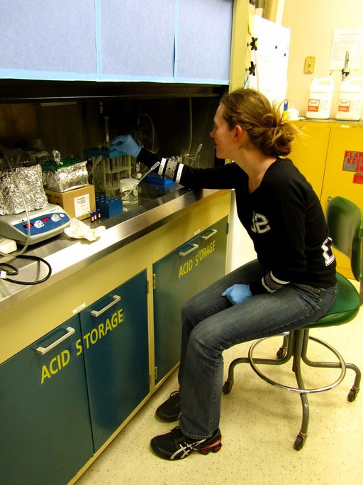 Alison in Lab