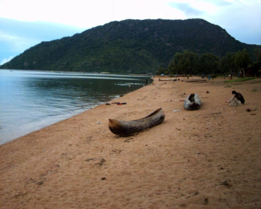 Canoes on Chembe Beach