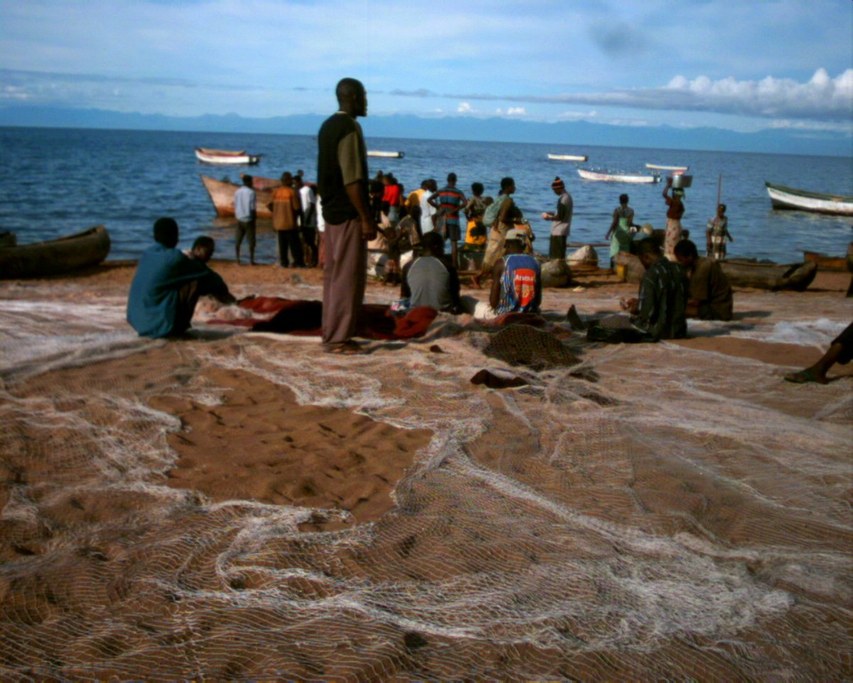 Gillnets at Chembe Beach